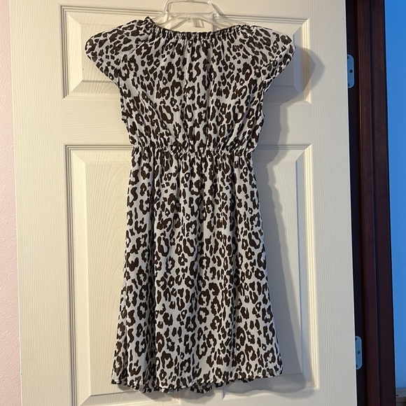 Belle Du Jour Brown & White Leopard Print Dress Small - Picture 4 of 5
